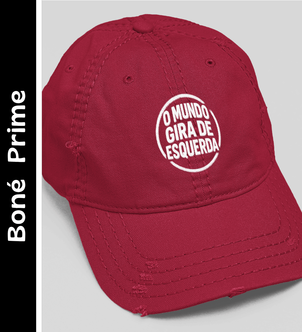Nome do produto: O Mundo Gira de Esquerda - Boné Prime