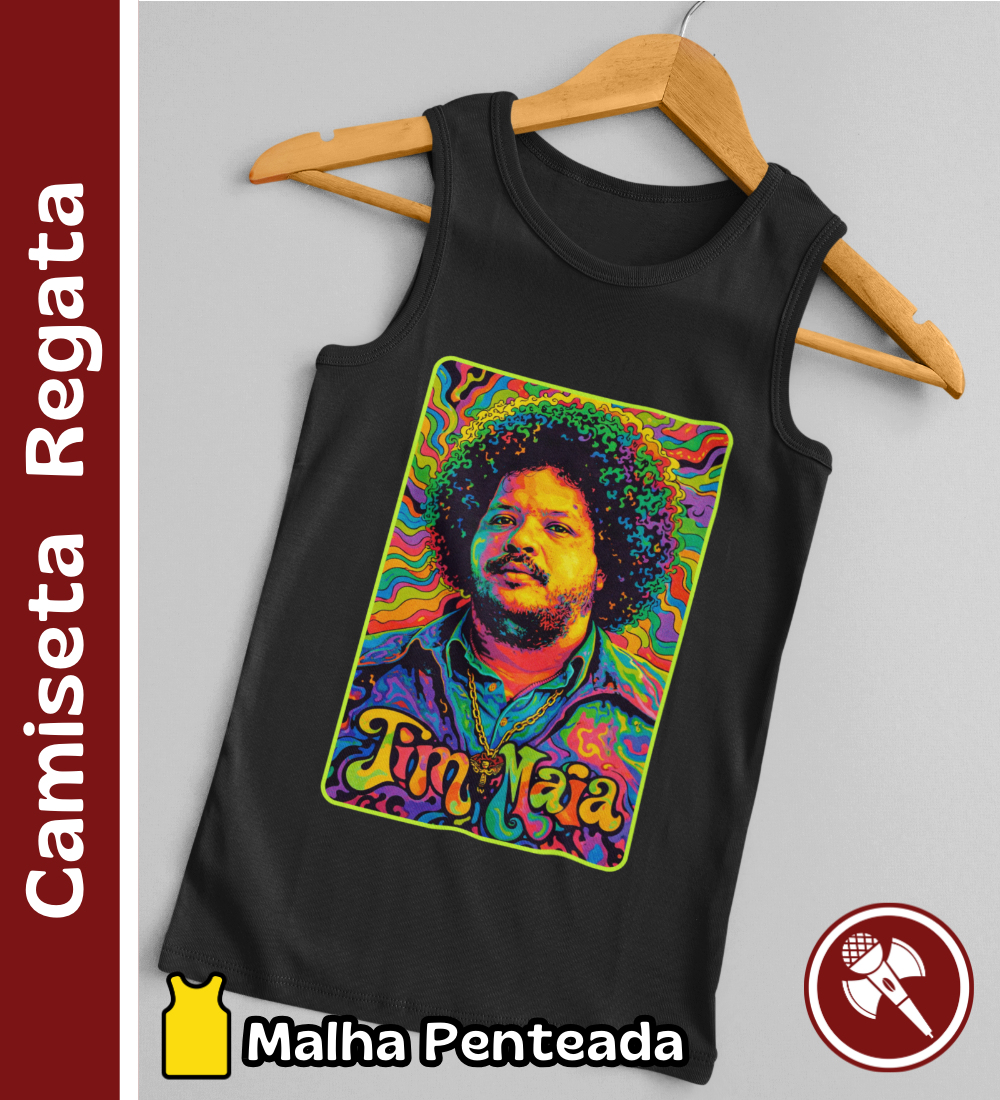 Nome do produto: Tim Maia Psicodélico - Camiseta Regata