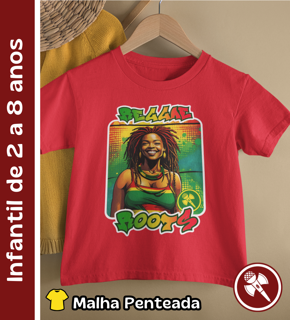 Nome do produto: Reggae Roots - Camiseta Intantil de 2 a 8 anos