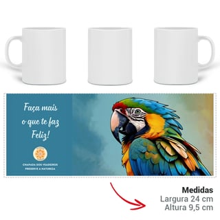 Nome do produto ARTEMÍSIA Canecas - 'Arara-Canindé - Cerrado Brasileiro' - 01