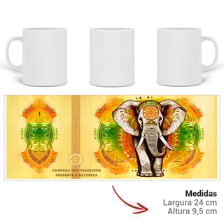 Nome do produto ARTEMÍSIA Canecas – ‘Elefante – Animais de Poder’ - 01