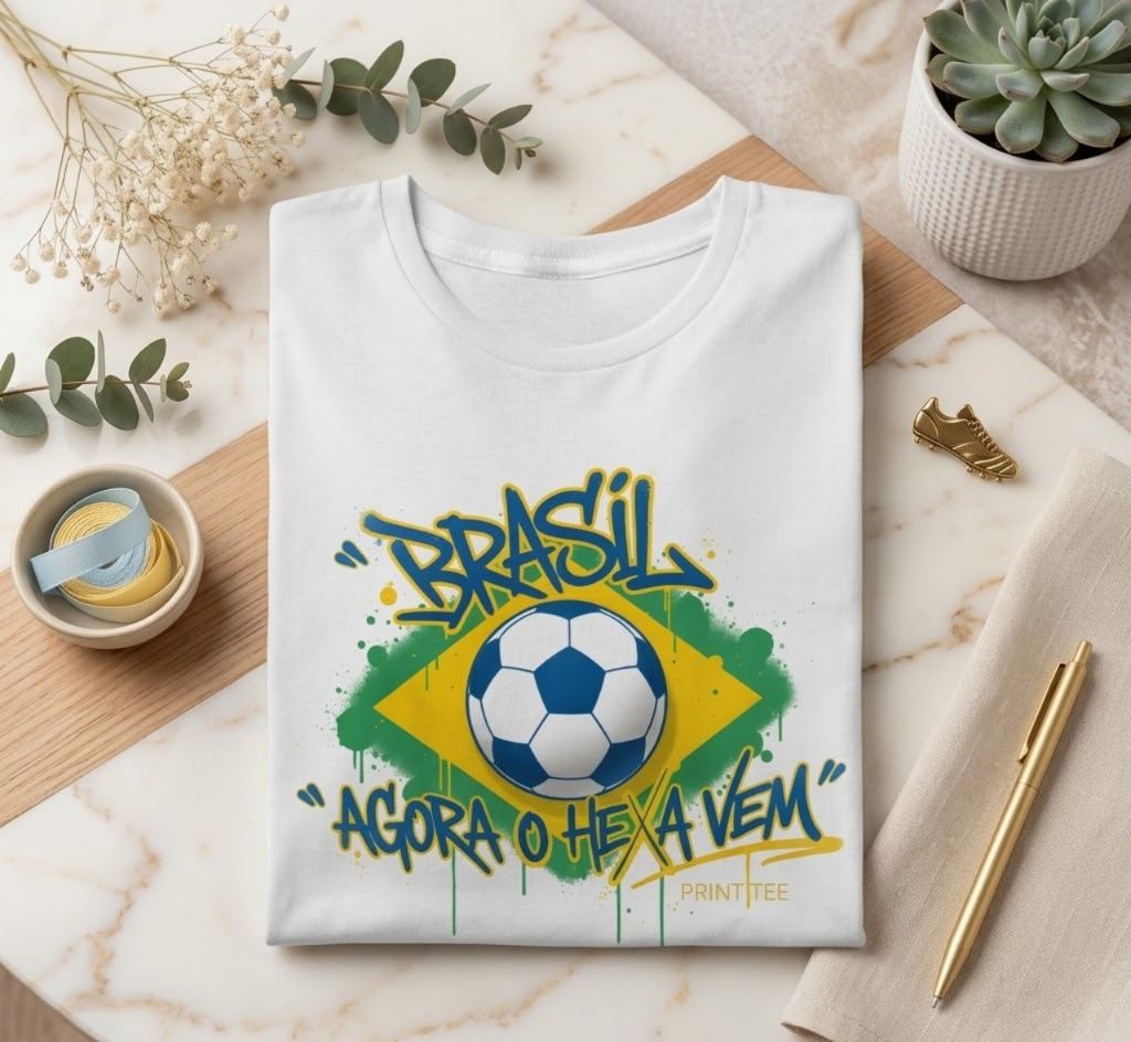 Nome do produto: T-Shirt Brasil Graffiti Chic