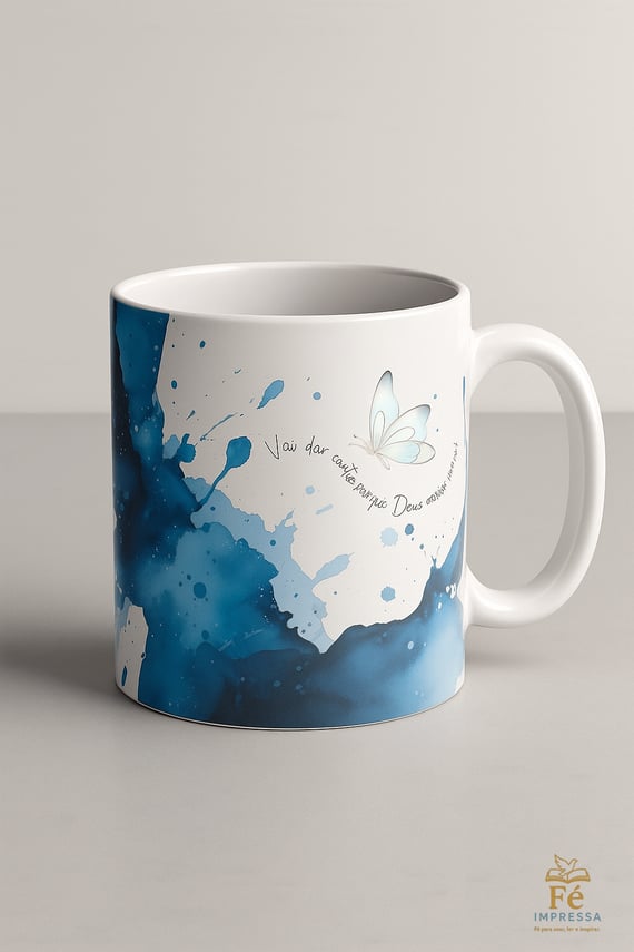 CANECA AQUARELA AZUL