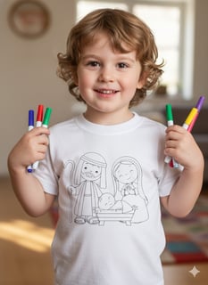 CAMISETA DE COLORIR - MENINO JESUS