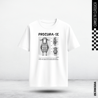 Nome do produtoCamiseta Clássica Procura-se — A Ovelha 100