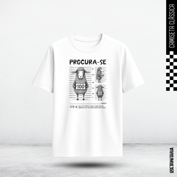Camiseta Clássica Procura-se — A Ovelha 100