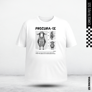 Nome do produtoCamiseta Plus Size Procura-se — A Ovelha 100