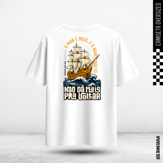 Nome do produtoCamiseta Oversized (frente e costas) – O mar é Deus