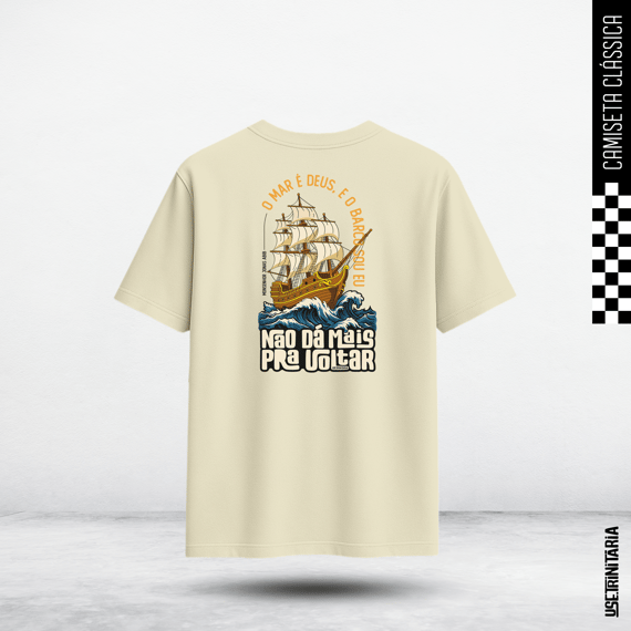 Camiseta Clássica (frente costas) – O mar é Deus