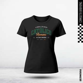 Nome do produtoCamiseta Babylook – Católico Romano
