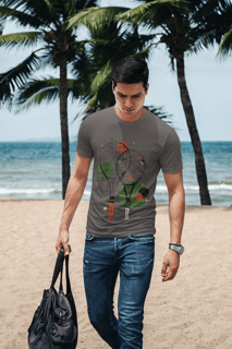 Nome do produto Camiseta Estonada Raquetes de Tênis – Arte Abstrata e Estilo Vintage