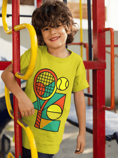 Nome do produto Camiseta Quality Infantil Estampa Tênis Geométrico – Conforto e Estilo (10 a 14 anos)