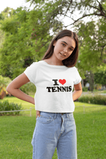 Nome do produto Cropped I Love Tennis – Estilo e atitude dentro e fora da quadra!