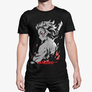 Nome do produto Camiseta Demon Slayer Tanjiro Black and White