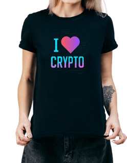 Nome do produto Camiseta  I love cripto