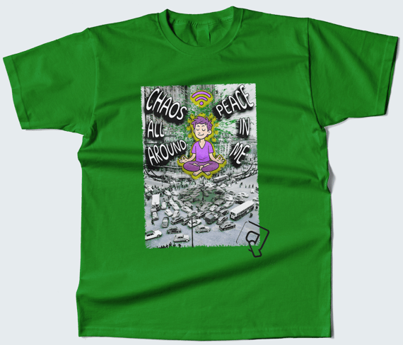 Camiseta Caos em volta paz em mim 3
