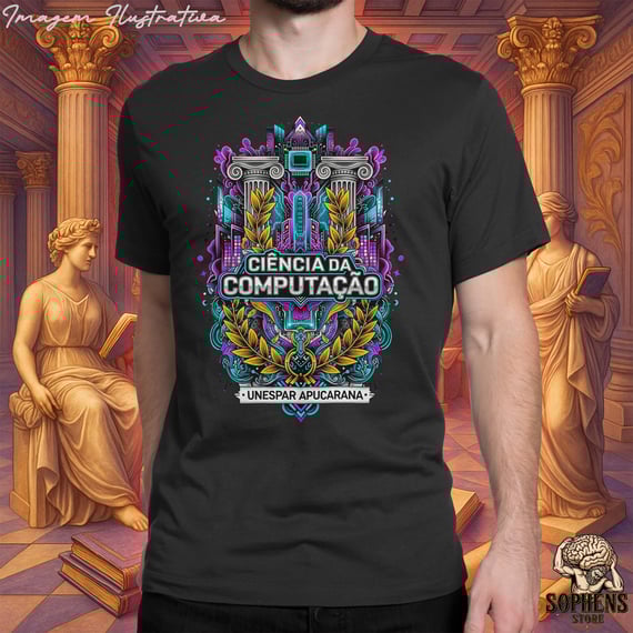 Camiseta T-Shirt Prime Masculino - Ciências da Computação: O Mestre do Código
