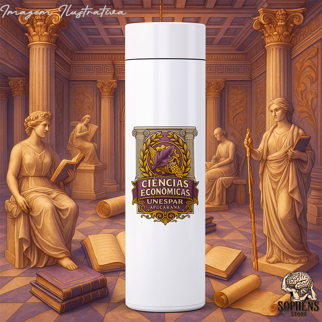 Nome do produto: Garrafa Térmica 400ml - Ciências Econômicas 