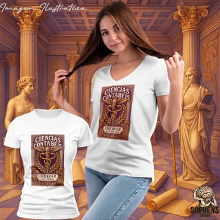 Nome do produtoCamiseta Baby Long Quality Feminino - Ciências Contábeis: A Guardiã dos Números