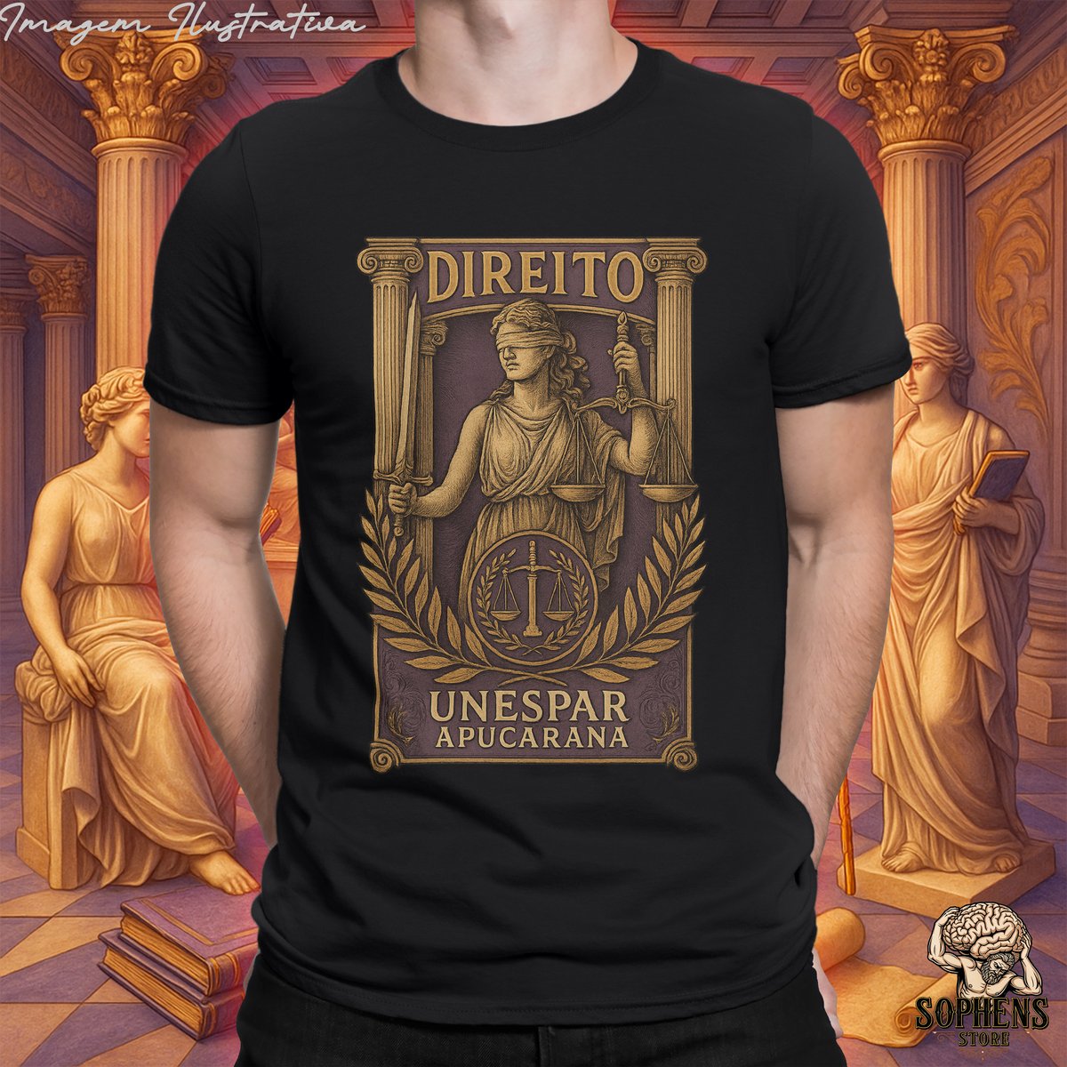 Camiseta T-Shirt Prime Masculino - Direito: A Voz da Justiça Nome do produto: Camiseta T-Shirt Prime Masculino - Direito: A Voz da Justiça