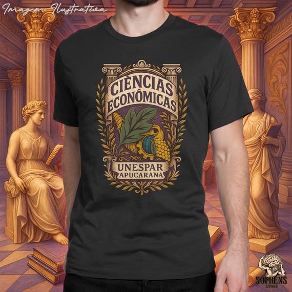 Camiseta T-Shirt Quality Masculino - Ciências Econômicas: O Estrategista do Mercado