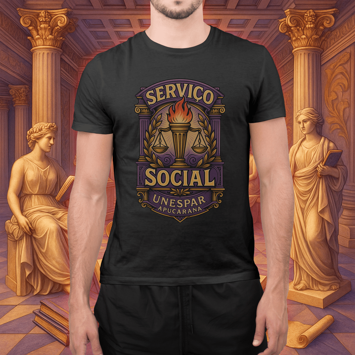 Camiseta T-Shirt Prime Masculino - Serviço Social: A Voz da Mudança Nome do produto: Camiseta T-Shirt Prime Masculino - Serviço Social: A Voz da Mudança