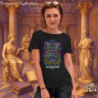 Nome do produtoCamiseta Baby Long Prime Feminino - Ciências da Computação: A Mestre do Código
