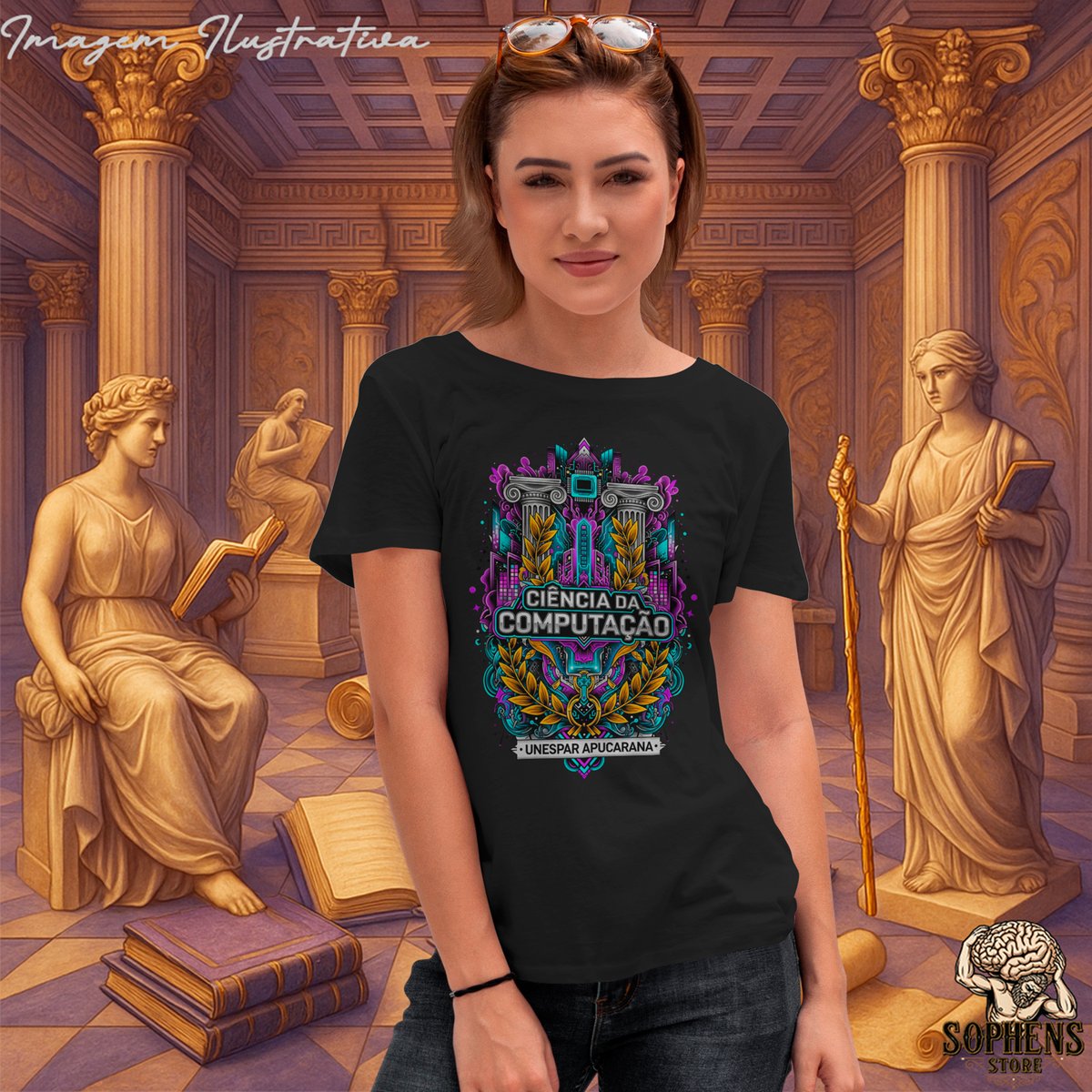 Camiseta Baby Long Prime Feminino - Ciências da Computação: A Mestre do Código Nome do produto: Camiseta Baby Long Prime Feminino - Ciências da Computação: A Mestre do Código