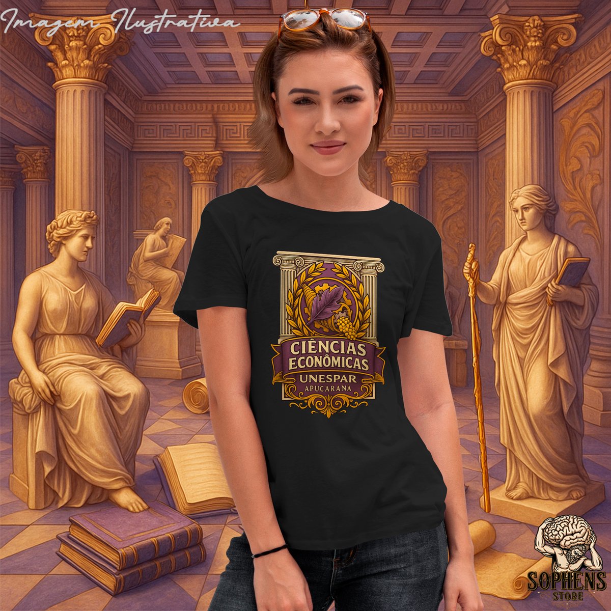 Camiseta Baby Long Prime Feminino - Ciências Econômicas: A Estrategista do Mercado Nome do produto: Camiseta Baby Long Prime Feminino - Ciências Econômicas: A Estrategista do Mercado