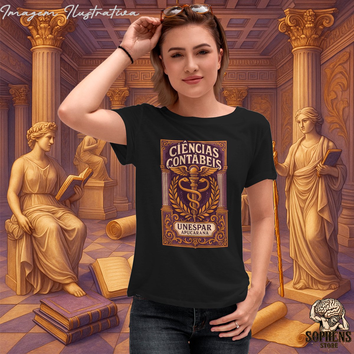 Camiseta Baby Long Prime Feminino - Ciências Contábeis: A Guardiã dos Números Nome do produto: Camiseta Baby Long Prime Feminino - Ciências Contábeis: A Guardiã dos Números