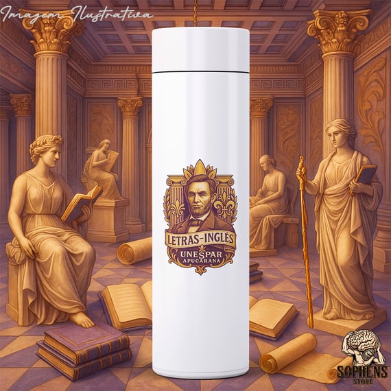 Garrafa Térmica 400ml - Letras Inglês 