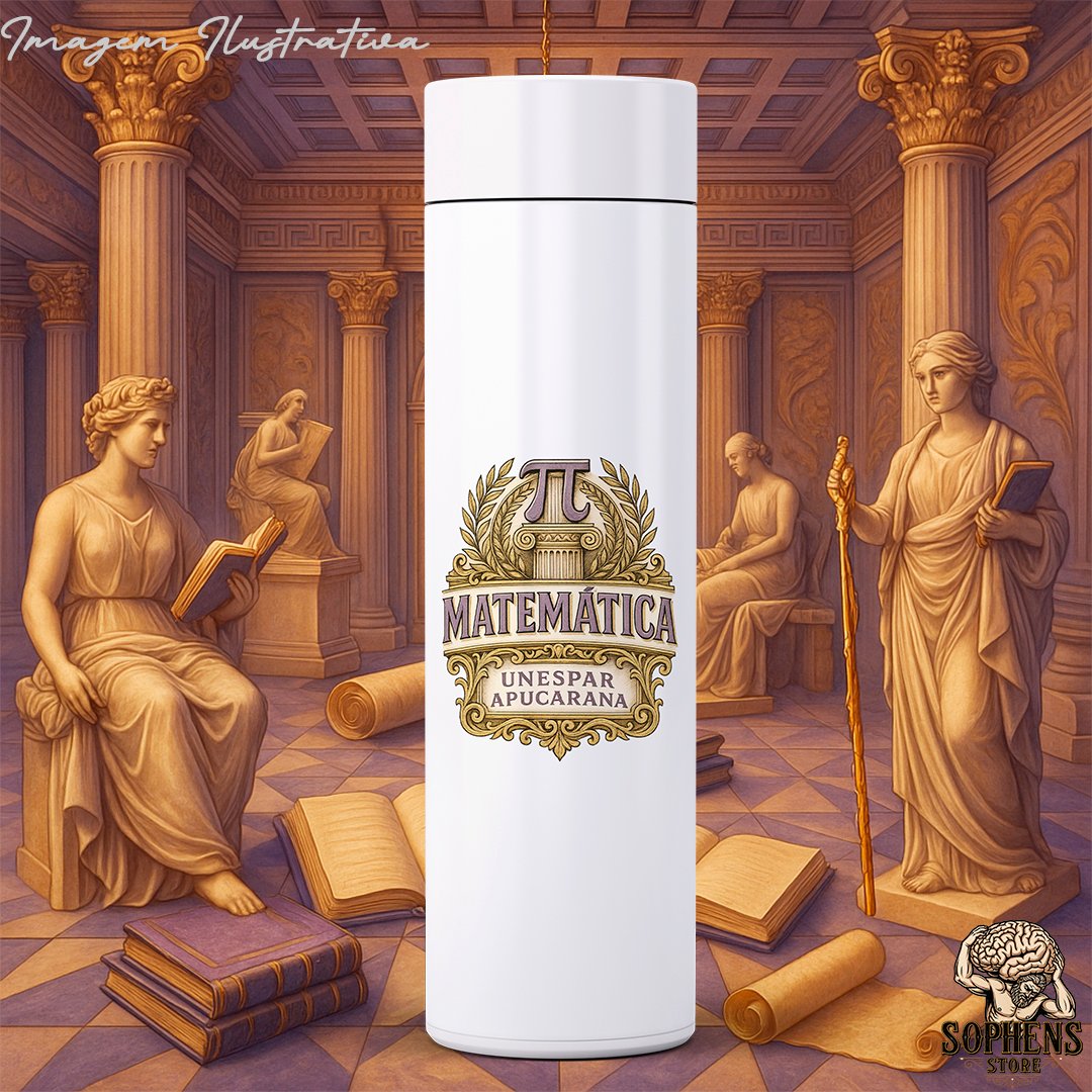Nome do produto: Garrafa Térmica 400ml - Matemática