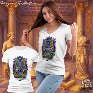Nome do produtoCamiseta Baby Long Quality Feminino - Ciência da Computação: A Mestre do Código