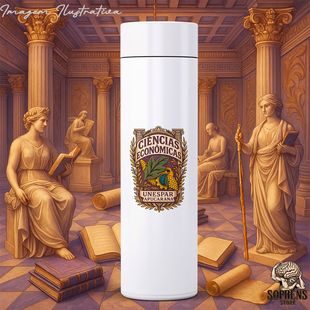 Nome do produto: Garrafa Térmica 400ml - Ciências Econômicas
