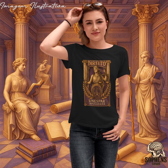 Camiseta Baby Long Quality Feminino - Direito: A Voz da Justiça