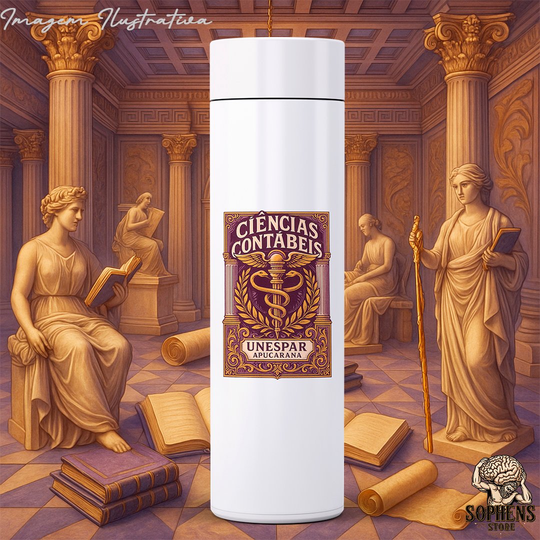 Nome do produto: Garrafa Térmica 400ml - Ciências Contábeis 