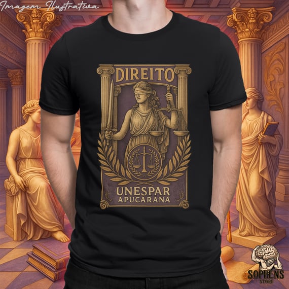 Camiseta T-Shirt Quality Masculino - Direito: A Voz da Justiça
