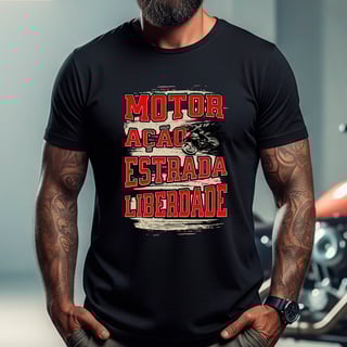 Camiseta Legado Motor, Ação, Estrada, Liberdade