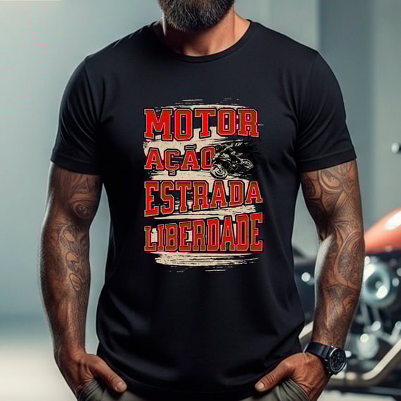 Camiseta Legado Motor, Ação, Estrada, Liberdade