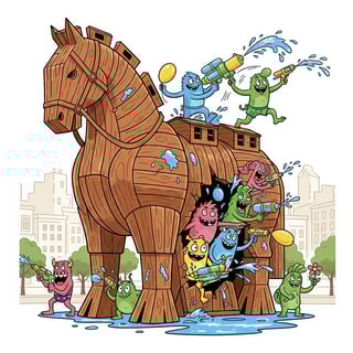 Camiseta Cavalo de Troia – Uma invasão divertida em grande estilo