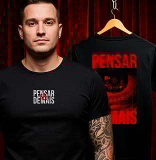 Nome do produto Camiseta Masculina - Pensar Demais Olho