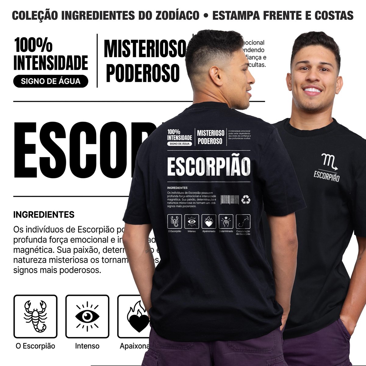 Nome do produto: Camiseta Ingredientes de Escorpião