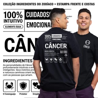 Nome do produto Camiseta Ingredientes de Câncer