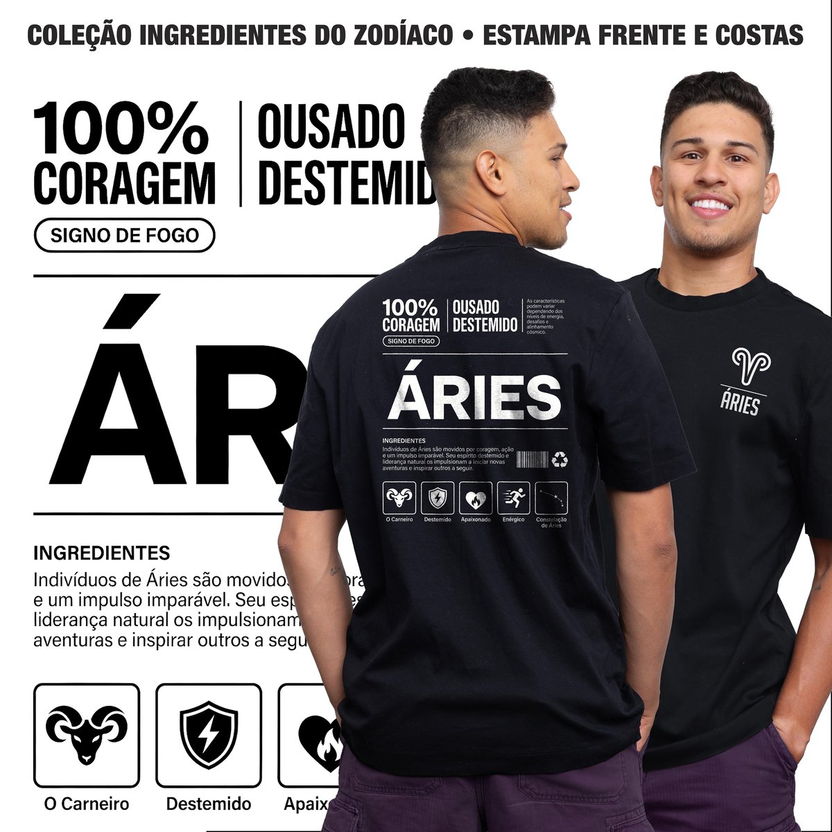Nome do produto: Camiseta Ingredientes de Áries