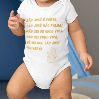 Nome do produto Body Infantil - São José é forte - Jaculatória