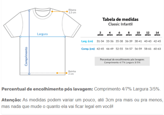 Nome do produto  Camiseta Classic Infantil - Deus cuida, protege e ama
