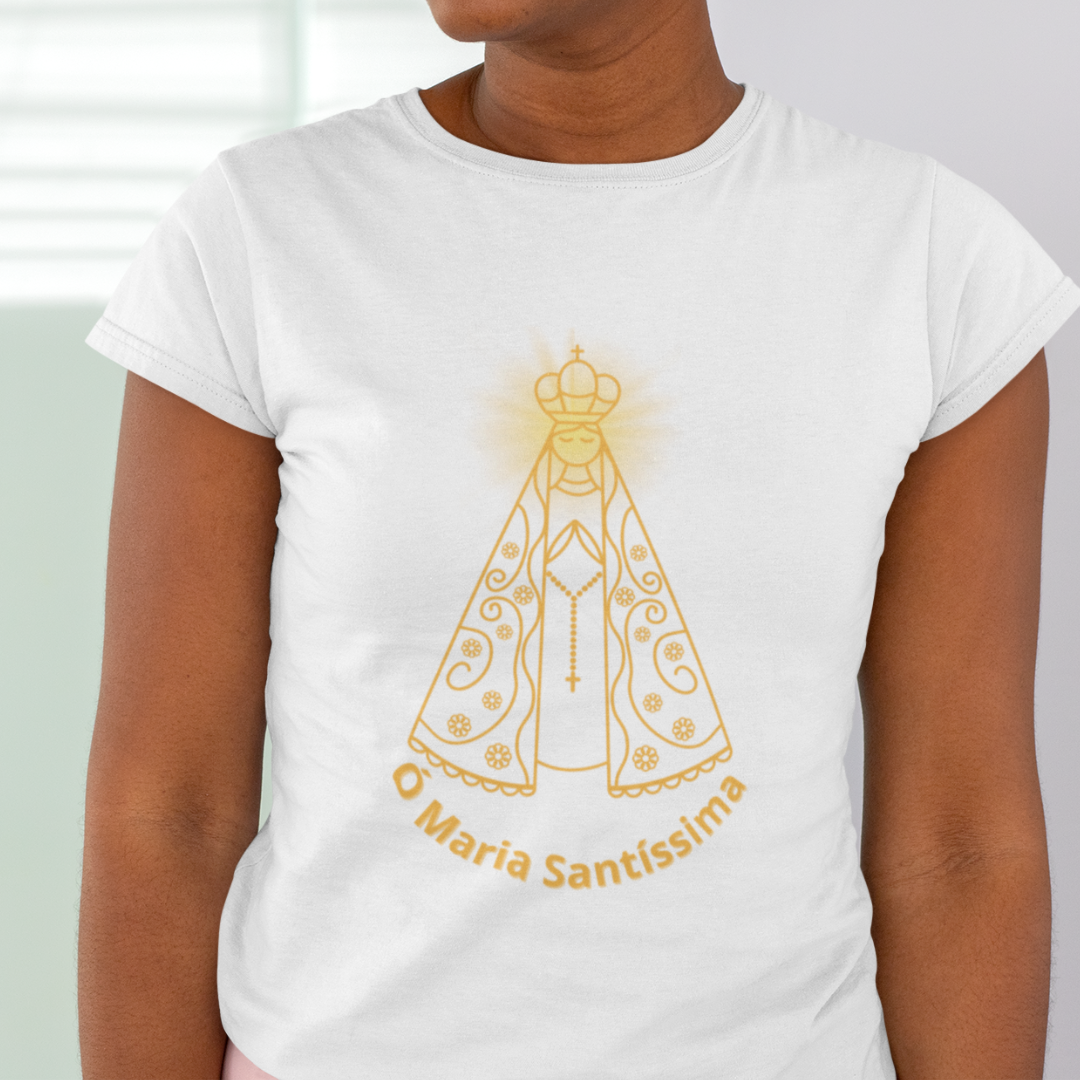  Camiseta Feminina Baby Long Quality - Nossa Senhora Aparecida