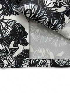 Nome do produto Camisa de Praia Floral Masculina, Grafite Vintage Minimalista Preta Casual Verão XS-XXL