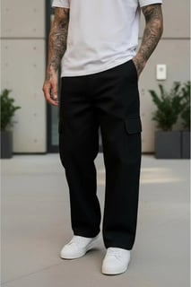 Nome do produto Calça Cargo Masculina Larga Skate Bolso Lateral Unissex Nfe