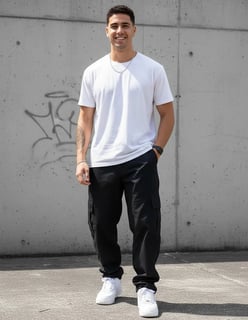 Nome do produto Calça Cargo Masculina Larga Skate Bolso Lateral Unissex Nfe